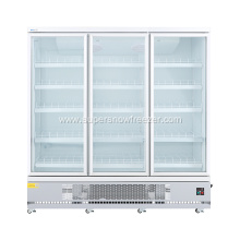 Triple glass door Drink Fridge Upright Display refrigerator